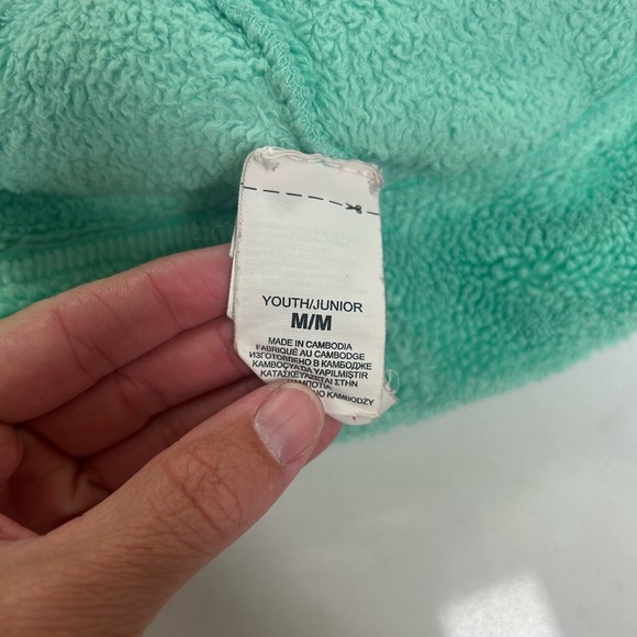 North Face Fuzzy Cap Youth Medium Mint Green - Picture 3 of 4